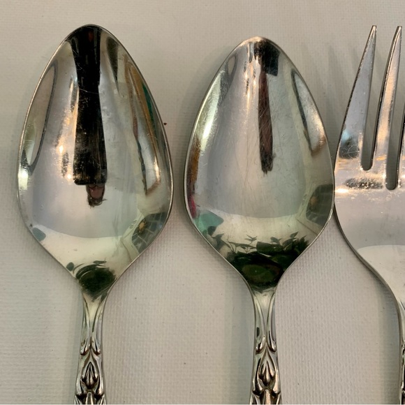 Oneida Community Venetia Stainless Flatware Serving Pieces Hostess Set Lot of 4 - Picture 5 of 9
